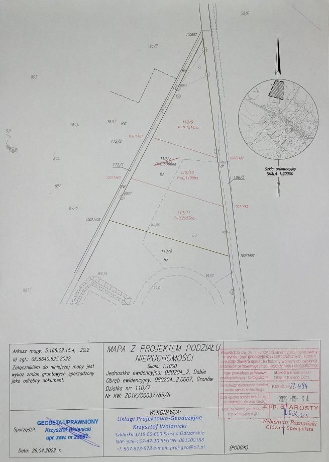 Działka budowlana Gronów, ul. Spacerowa. Zdjęcie 4