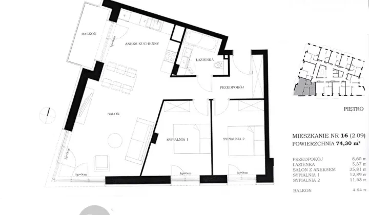 Mieszkanie 3-pokojowe Szczecin Centrum