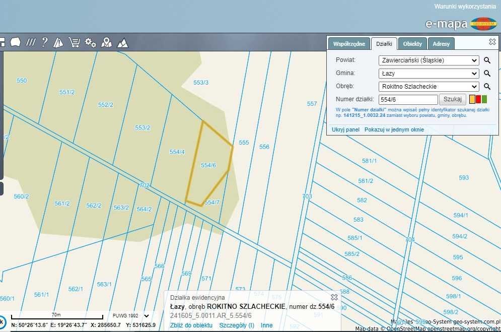 Działka leśna Rokitno Szlacheckie. Zdjęcie 3