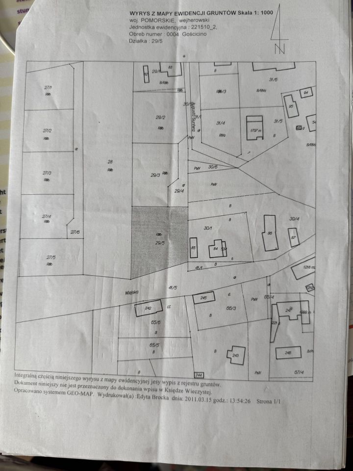 Działka budowlana Gościcino, ul. Cezarego Klimka. Zdjęcie 1