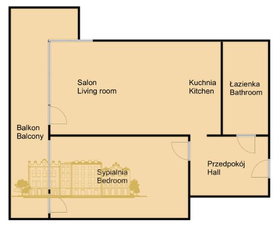 Mieszkanie 2-pokojowe Kraków, ul. Poznańska. Zdjęcie 10