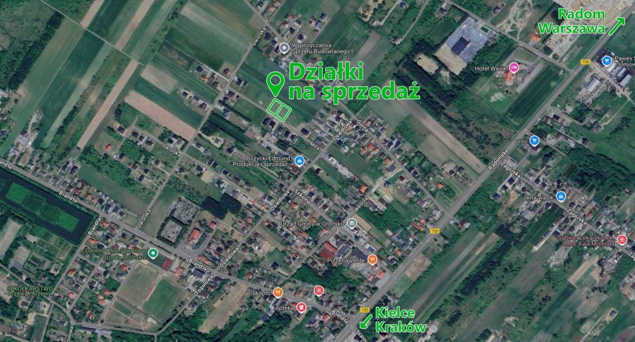 Działka budowlana Orońsko, ul. Miła