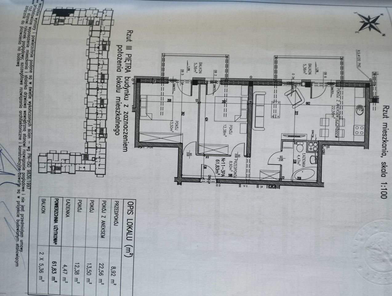 Mieszkanie 3-pokojowe Olsztyn, ul. Borowa. Zdjęcie 2