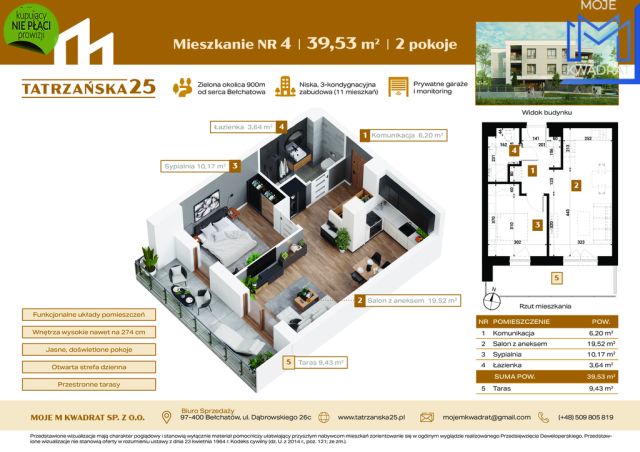Mieszkanie 2-pokojowe Bełchatów, ul. Tatrzańska. Zdjęcie 1