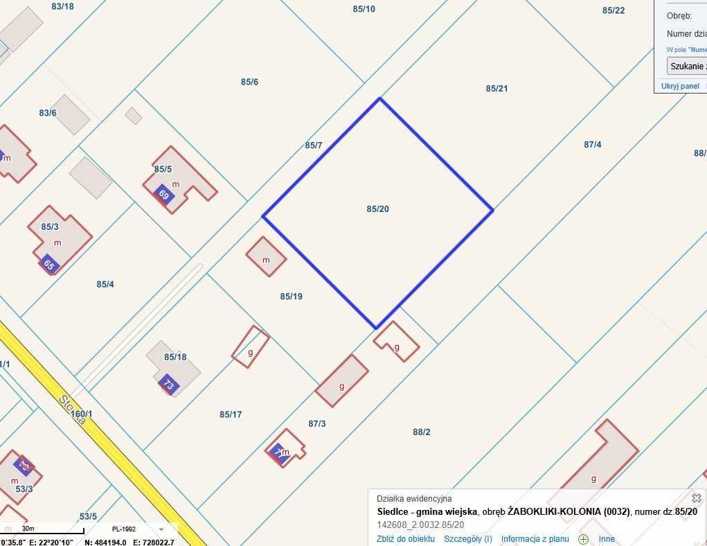 Działka budowlana Żabokliki-Kolonia, ul. Stocka. Zdjęcie 5