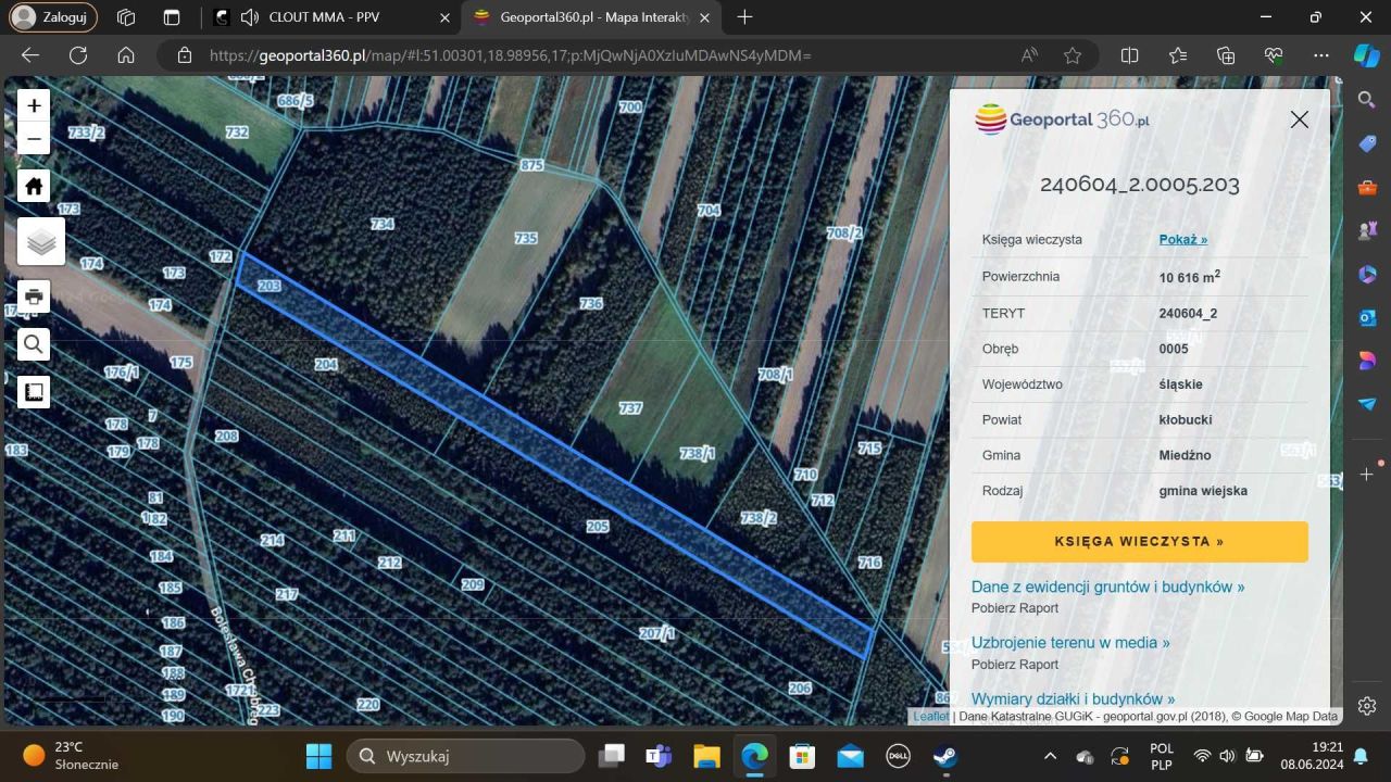 Działka leśna Miedźno. Zdjęcie 2