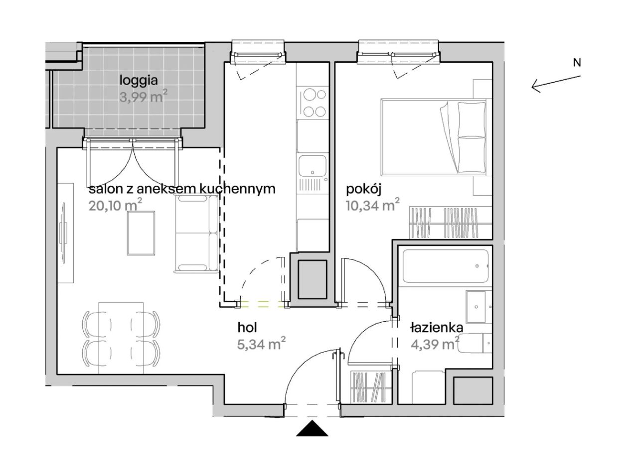 Mieszkanie 2-pokojowe Poznań Starołęka, ul. Unii Lubelskiej. Zdjęcie 7
