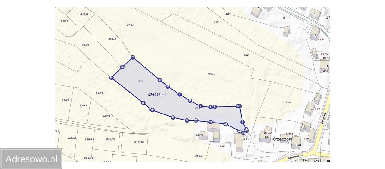 Działka budowlana Krzeczów. Zdjęcie 4