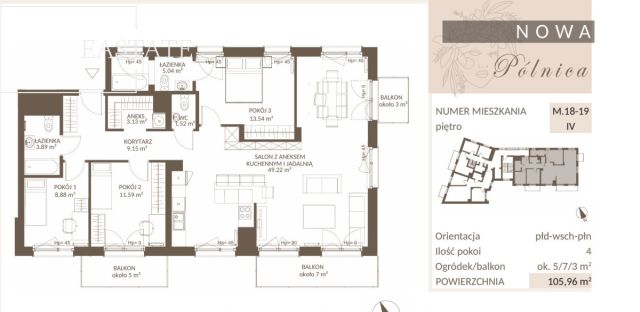 Mieszkanie 4-pokojowe Gdańsk Jasień, ul. Pólnicy. Zdjęcie 5