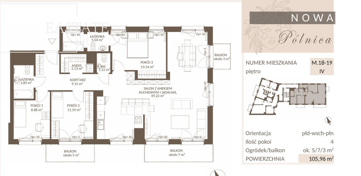 Mieszkanie 4-pokojowe Gdańsk Jasień, ul. Pólnicy. Zdjęcie 5