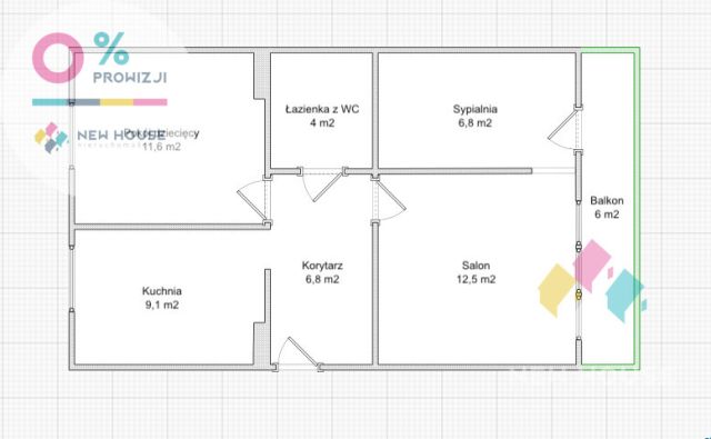 Mieszkanie 3-pokojowe Mrągowo, ul. Żołnierska. Zdjęcie 9