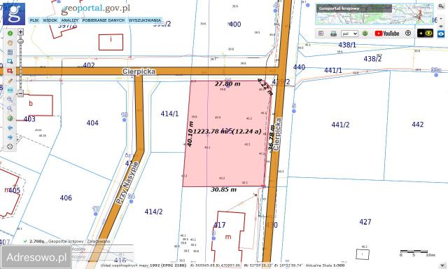 Działka budowlana Toruń Piaski, ul. Cierpicka. Zdjęcie 1