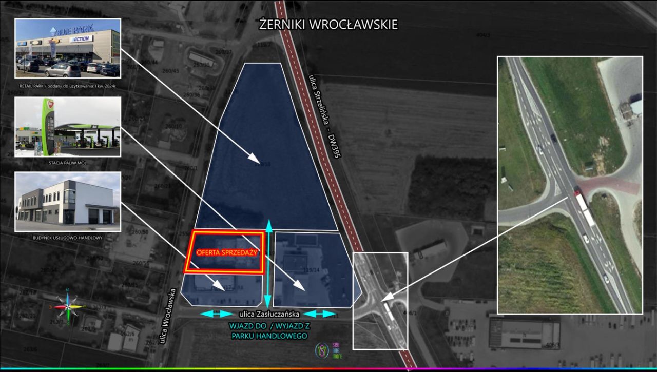 Działka inwestycyjna Żerniki Wrocławskie, ul. Zasłuczańska. Zdjęcie 3