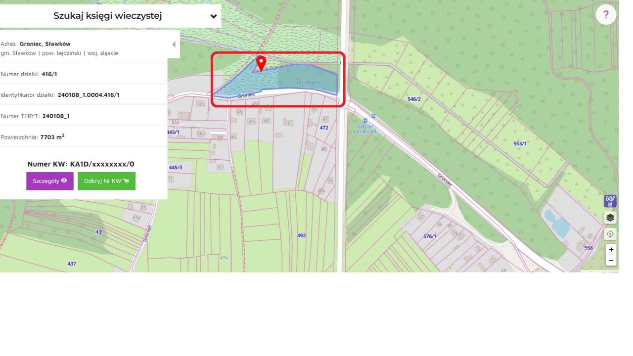 Działka rolno-budowlana Sławków Groniec, ul. Groniec. Zdjęcie 4