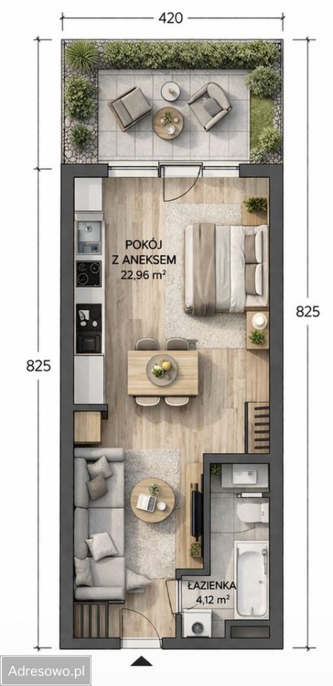 Mieszkanie 2-pokojowe Poznań Rataje, ul. Czesława Niemena. Zdjęcie 10