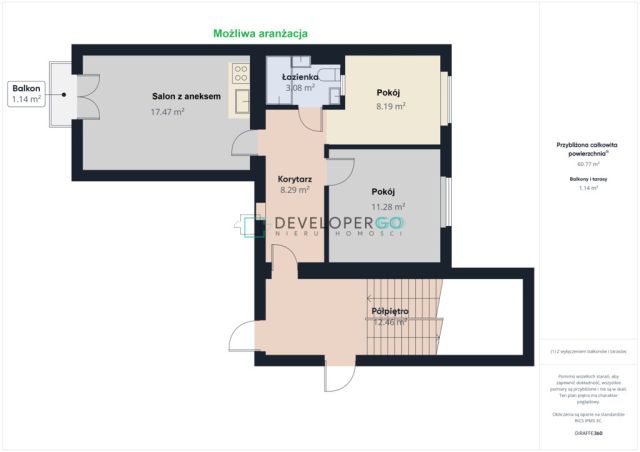 Mieszkanie 3-pokojowe Białystok, ul. Konstantego Kalinowskiego. Zdjęcie 14