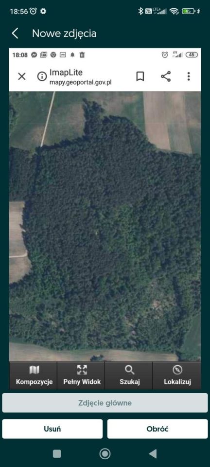 Działka leśna Dobrzyjałowo