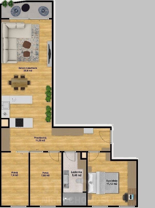 Mieszkanie 4-pokojowe Kraków Krowodrza, al. Kijowska. Zdjęcie 17