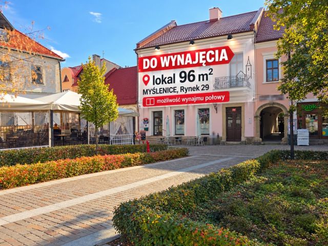 Lokal Myślenice, rynek Rynek. Zdjęcie 1