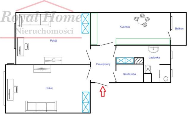 Mieszkanie 2-pokojowe Wrocław Śródmieście, ul. Grunwaldzka. Zdjęcie 13
