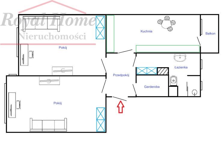 Mieszkanie 2-pokojowe Wrocław Śródmieście, ul. Grunwaldzka. Zdjęcie 13