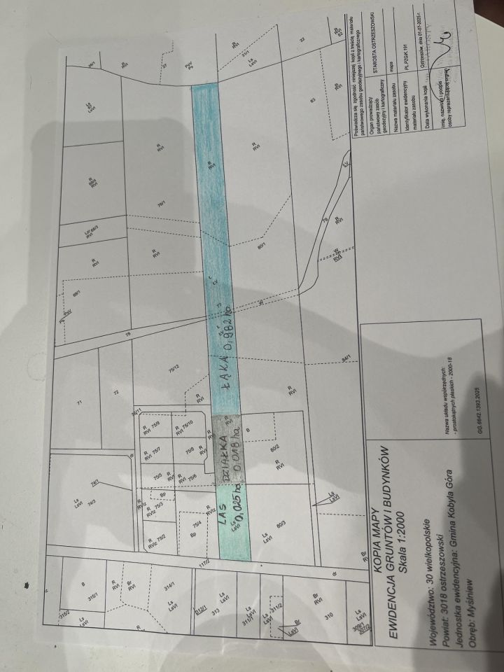 Działka budowlana Myślniew