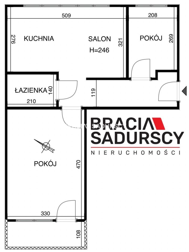 Mieszkanie 3-pokojowe Kraków Bieńczyce, os. Albertyńskie. Zdjęcie 3