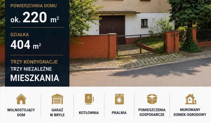 dom wolnostojący, 7 pokoi Wrocław Ołtaszyn
