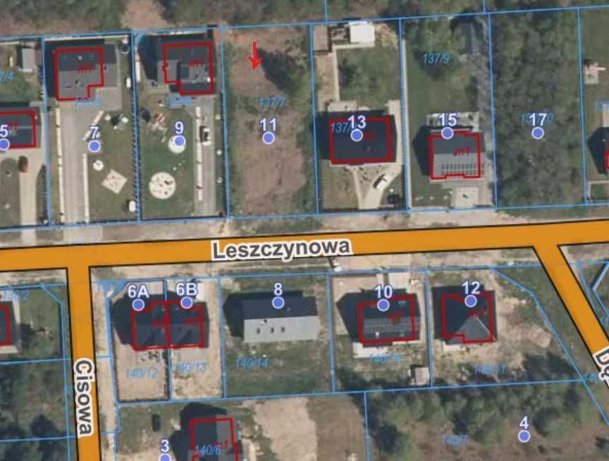 Działka budowlana Zduńska Wola Nowe Miasto, ul. Leszczynowa