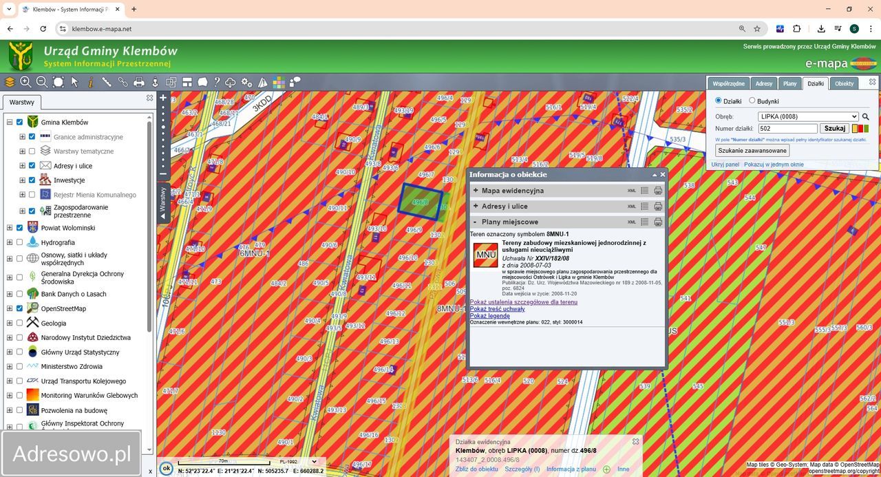 Działka budowlana Ostrówek, ul. Parkowa. Zdjęcie 8