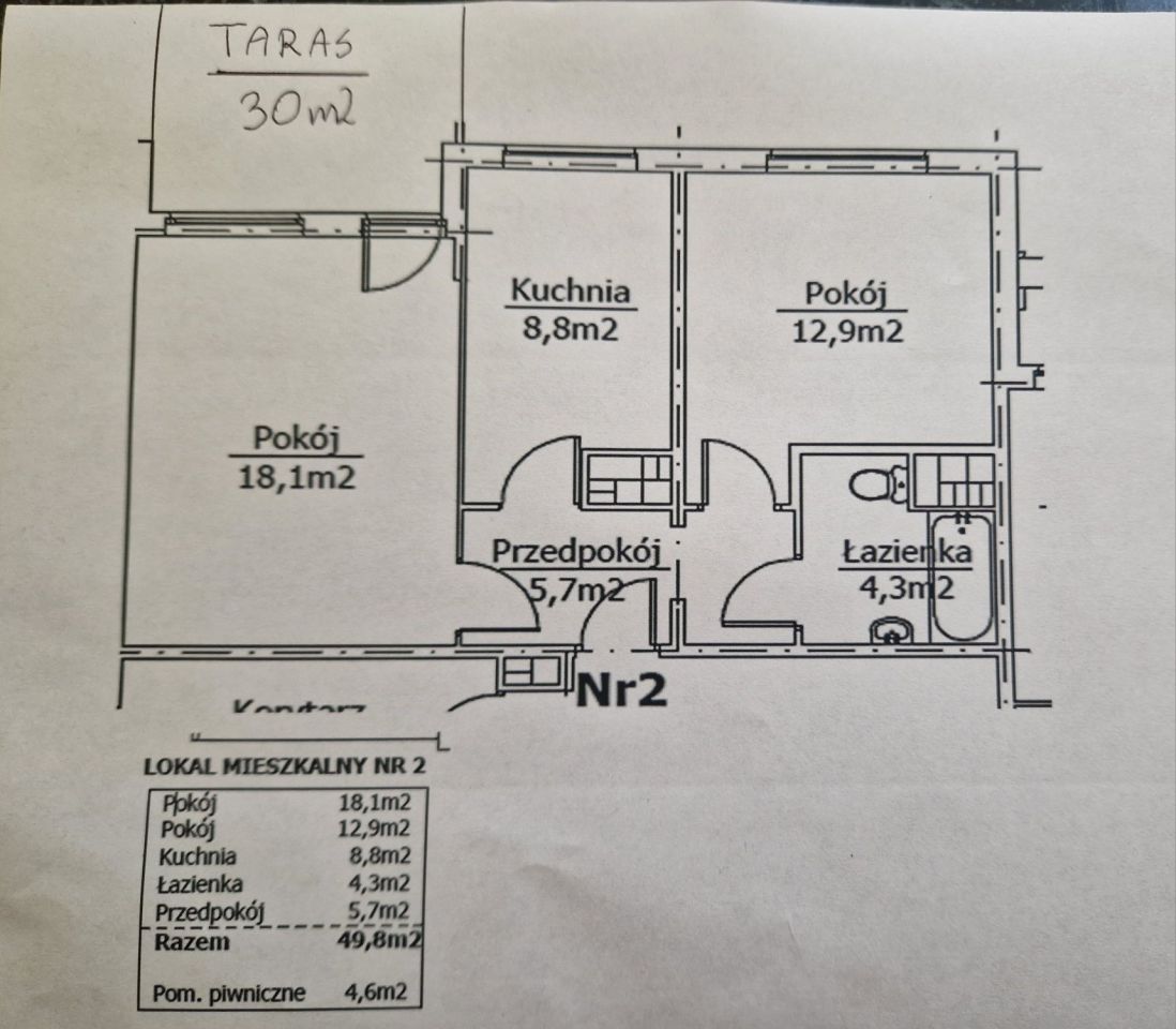 Mieszkanie 2-pokojowe Legnica Piekary Wielkie, ul. Witolda Gombrowicza. Zdjęcie 2