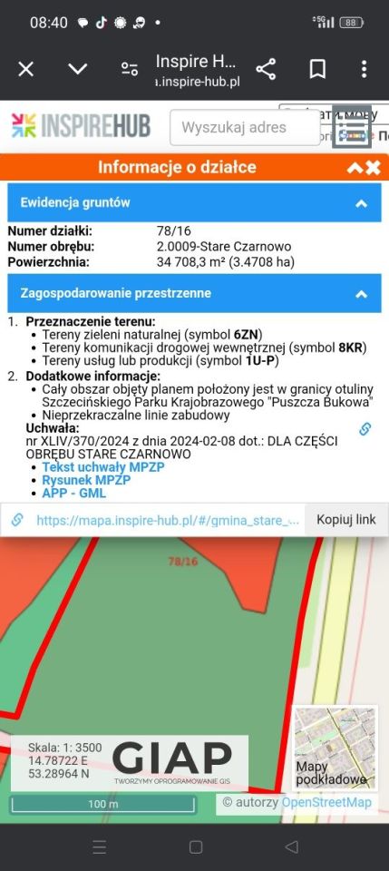Działka inwestycyjna Stare Czarnowo. Zdjęcie 4