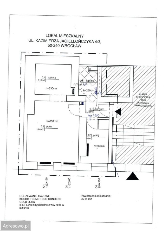 Mieszkanie 2-pokojowe Wrocław Śródmieście, ul. Kazimierza Jagiellończyka. Zdjęcie 13