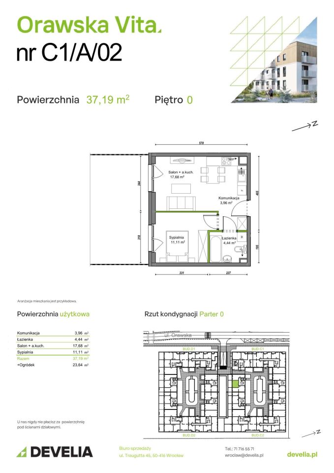 Mieszkanie 2-pokojowe Wrocław Ołtaszyn, ul. Orawska. Zdjęcie 8
