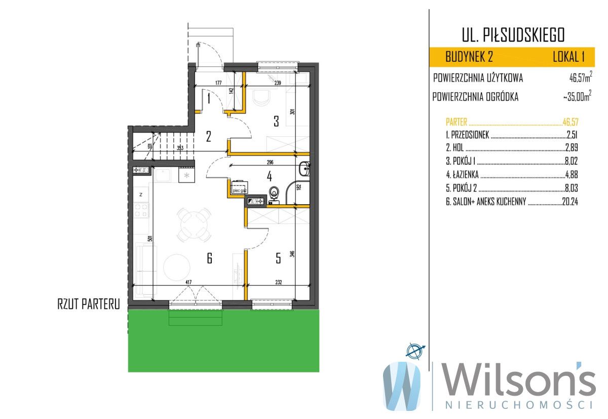 Mieszkanie 3-pokojowe Ciemne, ul. Marszałka Józefa Piłsudskiego. Zdjęcie 5