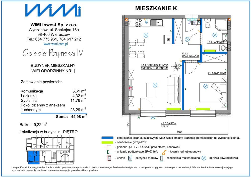 Mieszkanie 2-pokojowe Wieruszów, ul. Teklinowska. Zdjęcie 7
