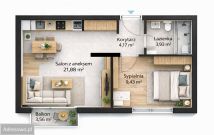 Mieszkanie 2-pokojowe Kamieniec Wrocławski. Zdjęcie 1