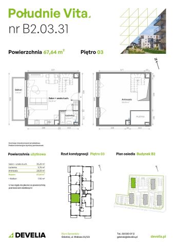 Mieszkanie 3-pokojowe Gdańsk Orunia Górna, ul. Kazimierza Wielkiego. Zdjęcie 7