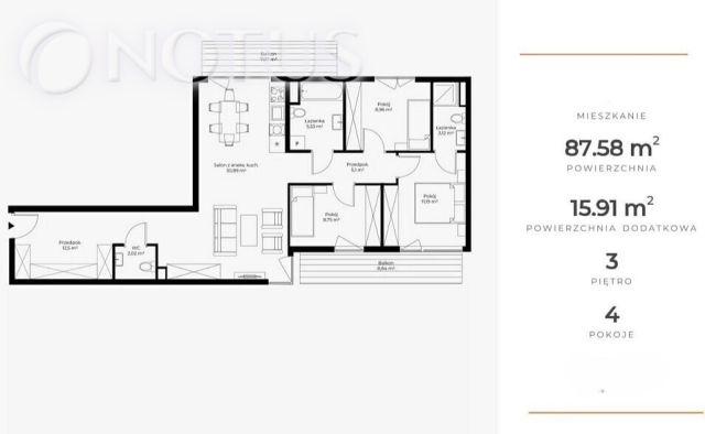 Mieszkanie 4-pokojowe Katowice, ul. prof. Jana Mikusińskiego. Zdjęcie 4
