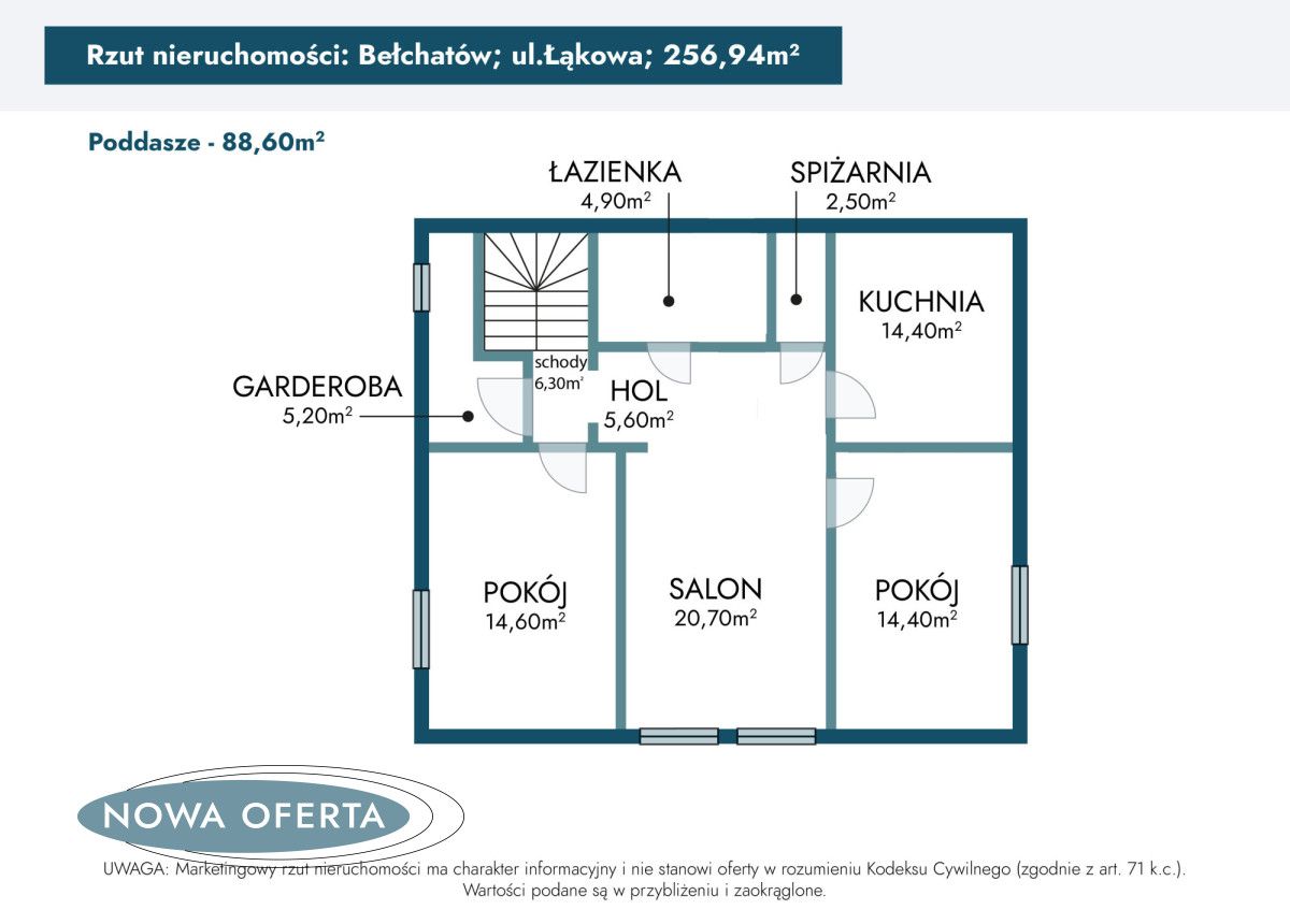 dom wolnostojący, 7 pokoi Bełchatów, os. Łąkowa. Zdjęcie 29