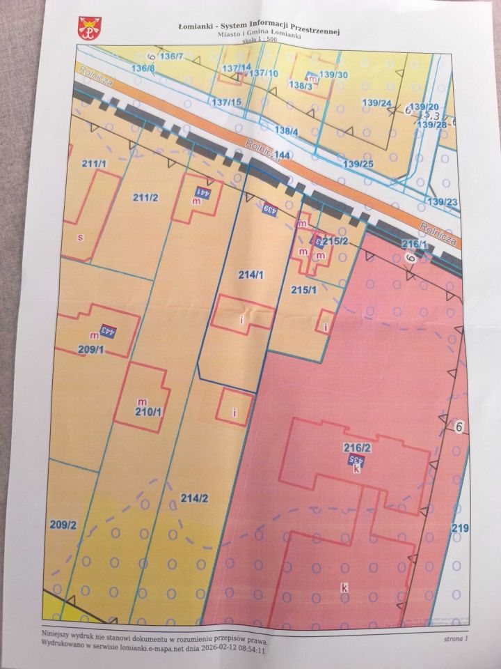 Działka budowlana Dziekanów Nowy, ul. Rolnicza. Zdjęcie 1