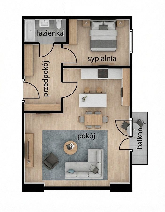 Mieszkanie 1-pokojowe Łódź Koziny, ul. Srebrzyńska. Zdjęcie 10