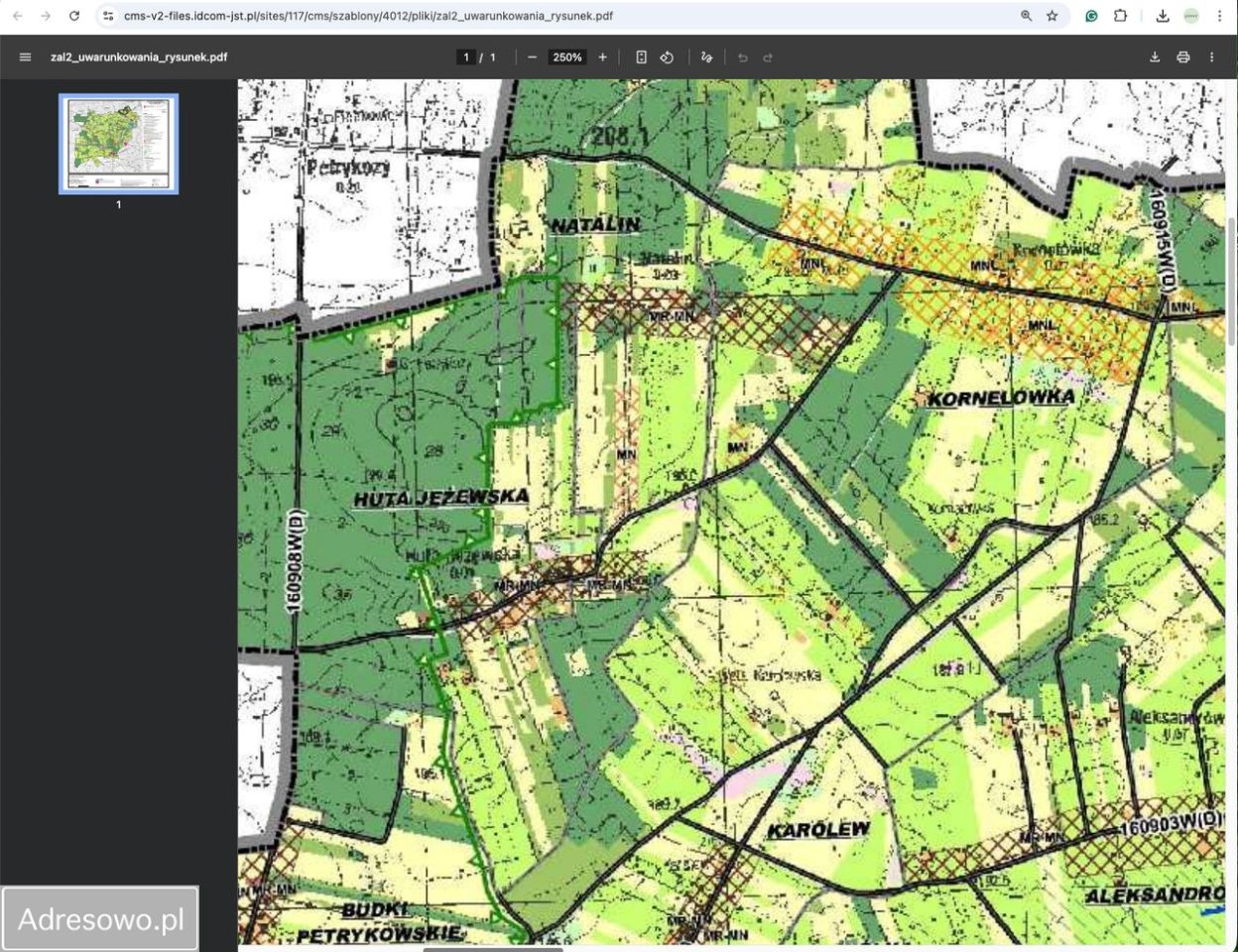 Działka rolno-budowlana Huta Jeżewska. Zdjęcie 6