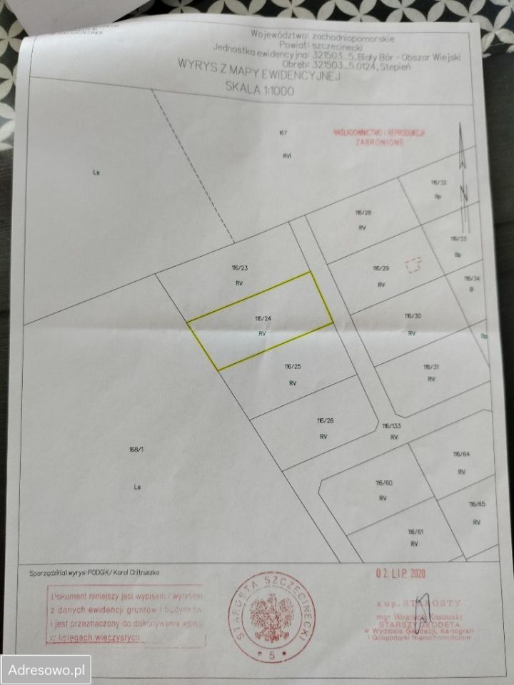 Działka budowlana Stepień