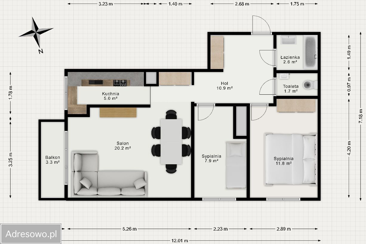 Mieszkanie 3-pokojowe Katowice Ligota, ul. Krucza. Zdjęcie 6