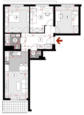 Mieszkanie 4-pokojowe Rzeszów, ul. Lubelska. Zdjęcie 8