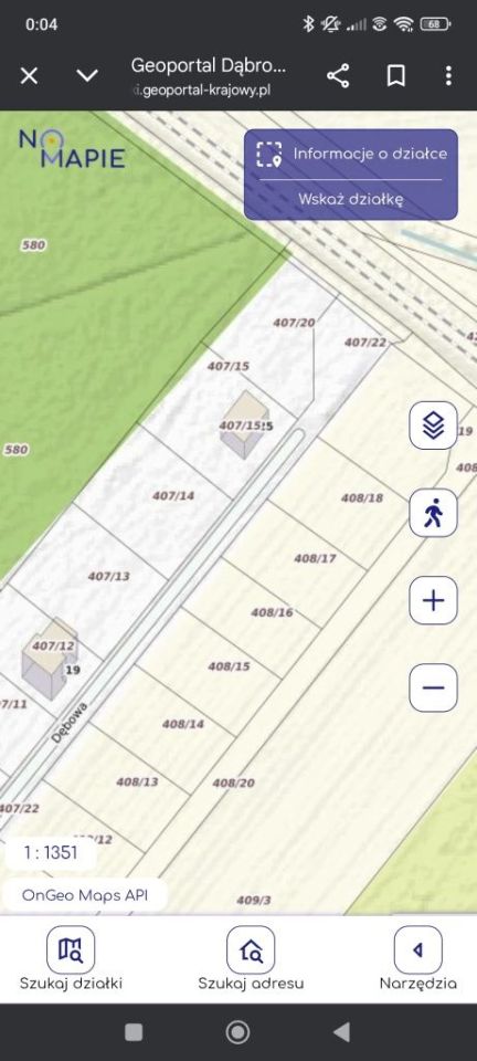 Działka budowlana Dąbrowa. Zdjęcie 3