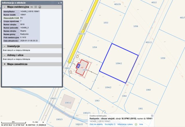 Działka budowlana Słupno, ul. Polnej Róży. Zdjęcie 3