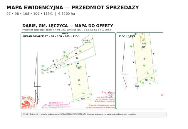 Działka rolno-budowlana Dąbie. Zdjęcie 5