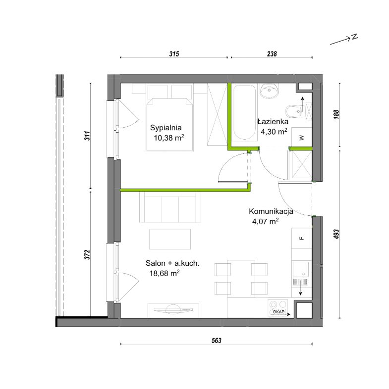 Mieszkanie 2-pokojowe Wrocław Ołtaszyn, ul. Orawska. Zdjęcie 8